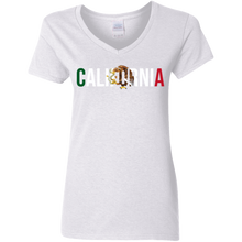 Load image into Gallery viewer, CALIFORNIA MEXICAN Women&#39;s 5.3 oz. V-Neck T-Shirt
