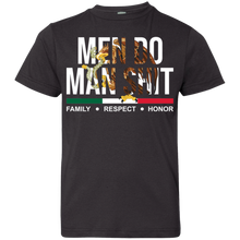 Load image into Gallery viewer, MEN DO MAN SHIT Youth Jersey T-Shirt
