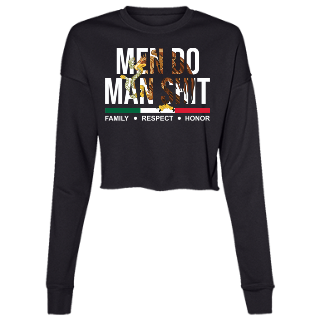 MEN DO MAN SHIT Women's Cropped Fleece Crew