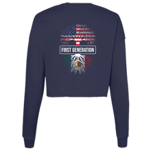 Load image into Gallery viewer, First Gen Mexican American Cropped Fleece Crew
