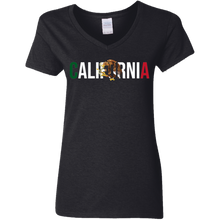 Load image into Gallery viewer, CALIFORNIA MEXICAN Women&#39;s 5.3 oz. V-Neck T-Shirt
