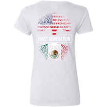 Load image into Gallery viewer, First Gen Mexican American Womens 5.3 oz. V-Neck T-Shirt
